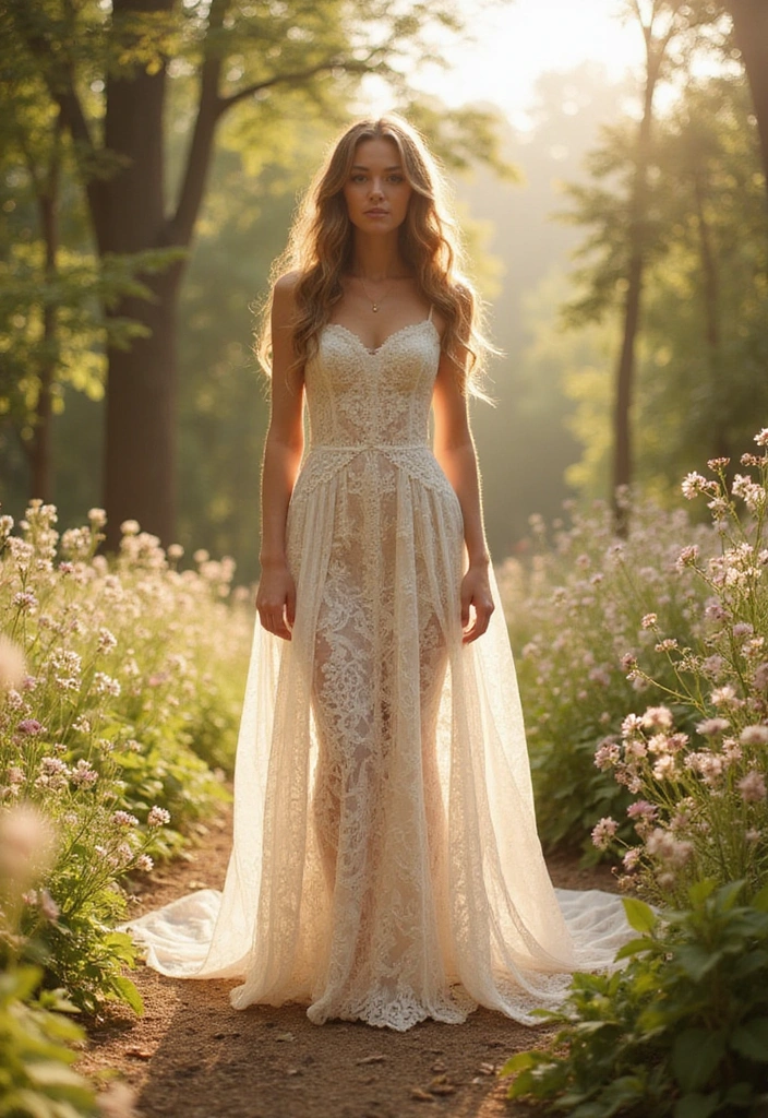 28 Castlecore Outfits That’ll Make You Feel Like Royalty - 21. Ethereal Lace Dresses