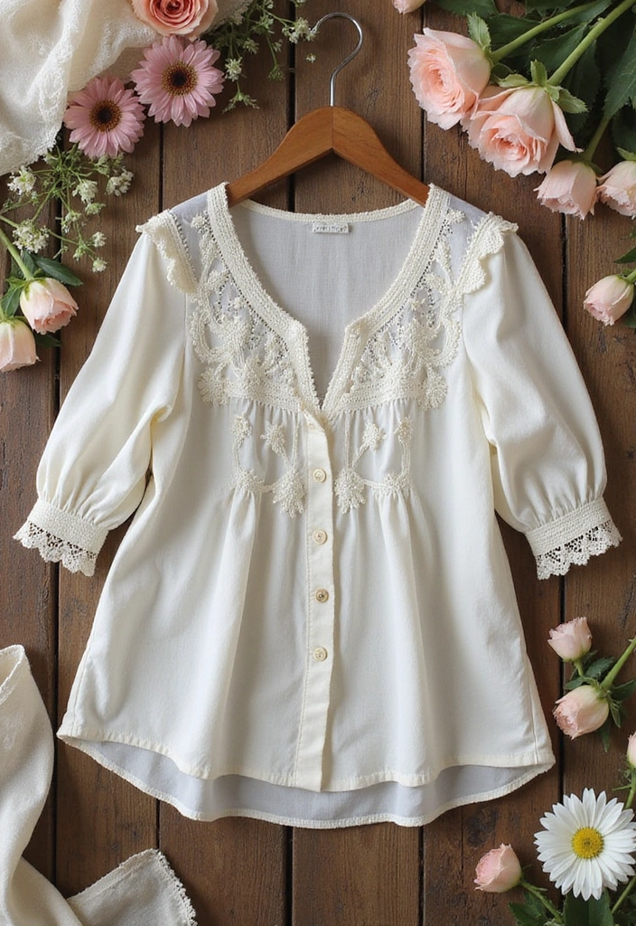 28 Castlecore Outfits That’ll Make You Feel Like Royalty - 4. Vintage-Inspired Blouses