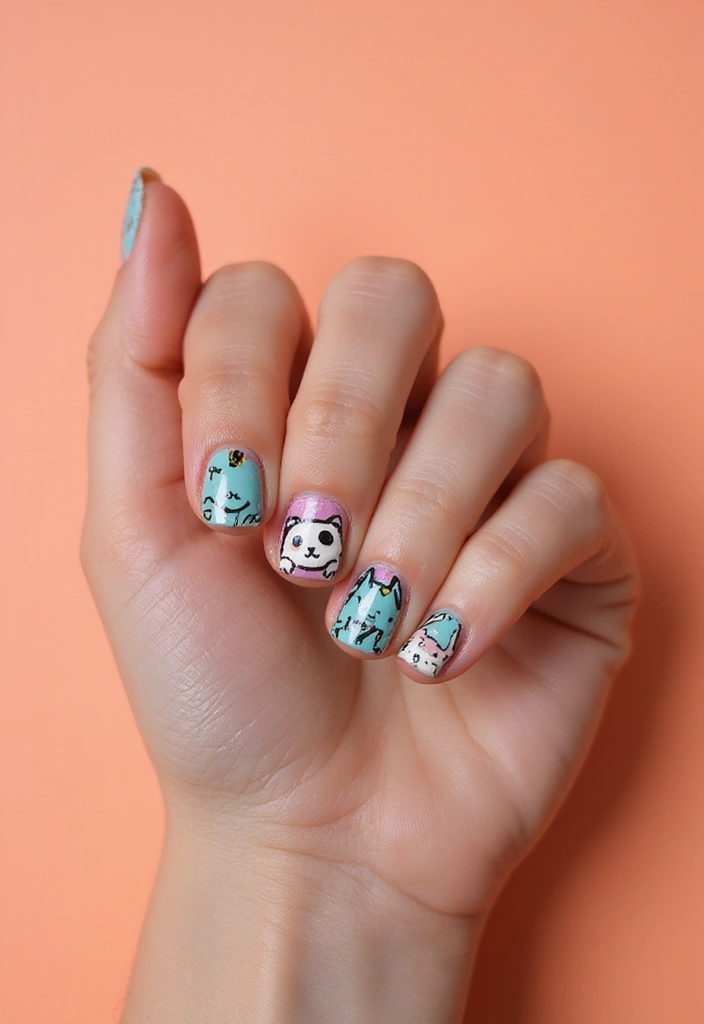 28 Chic Nail Art Ideas That Will Make Everyone Ask 'Who Did Your Nails?' - 14. Whimsical Characters