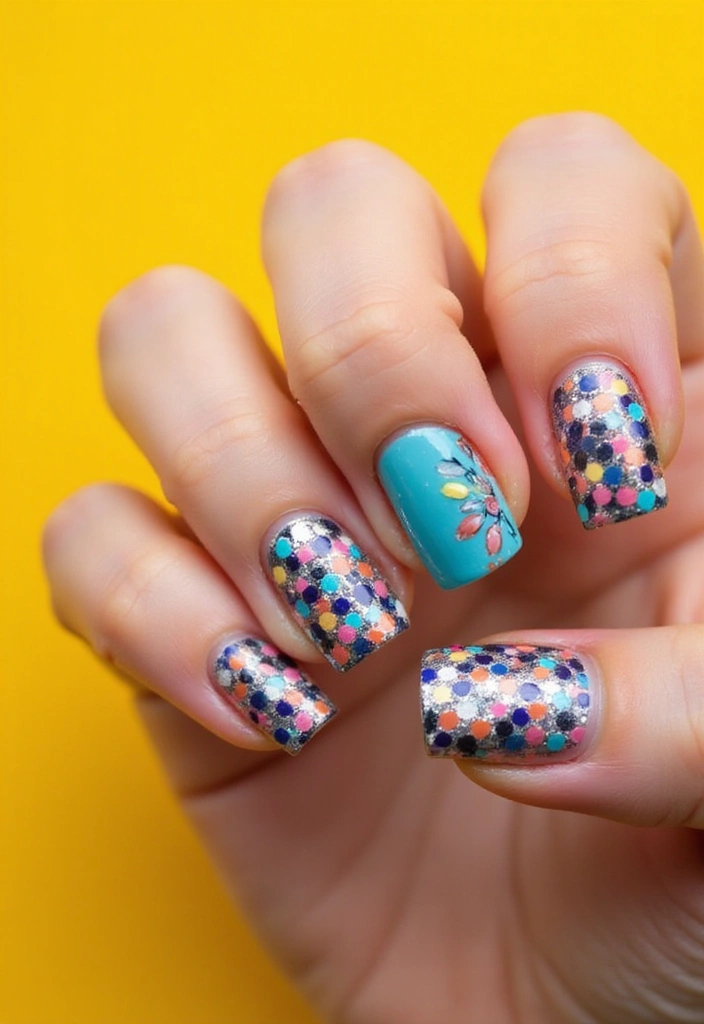 28 Chic Nail Art Ideas That Will Make Everyone Ask 'Who Did Your Nails?' - 20. Patchwork Perfection