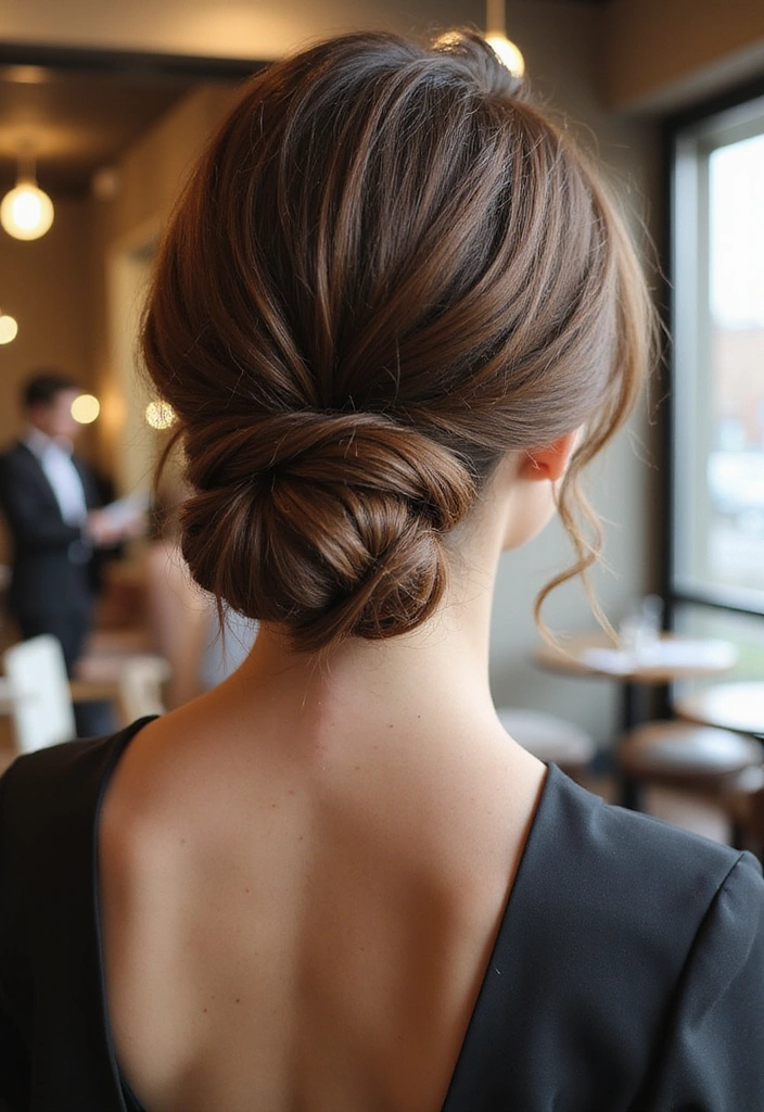 28 Cute Easy Hairstyles That'll Make You Look Fabulous in Minutes! - 23. Elegant Low Chignon