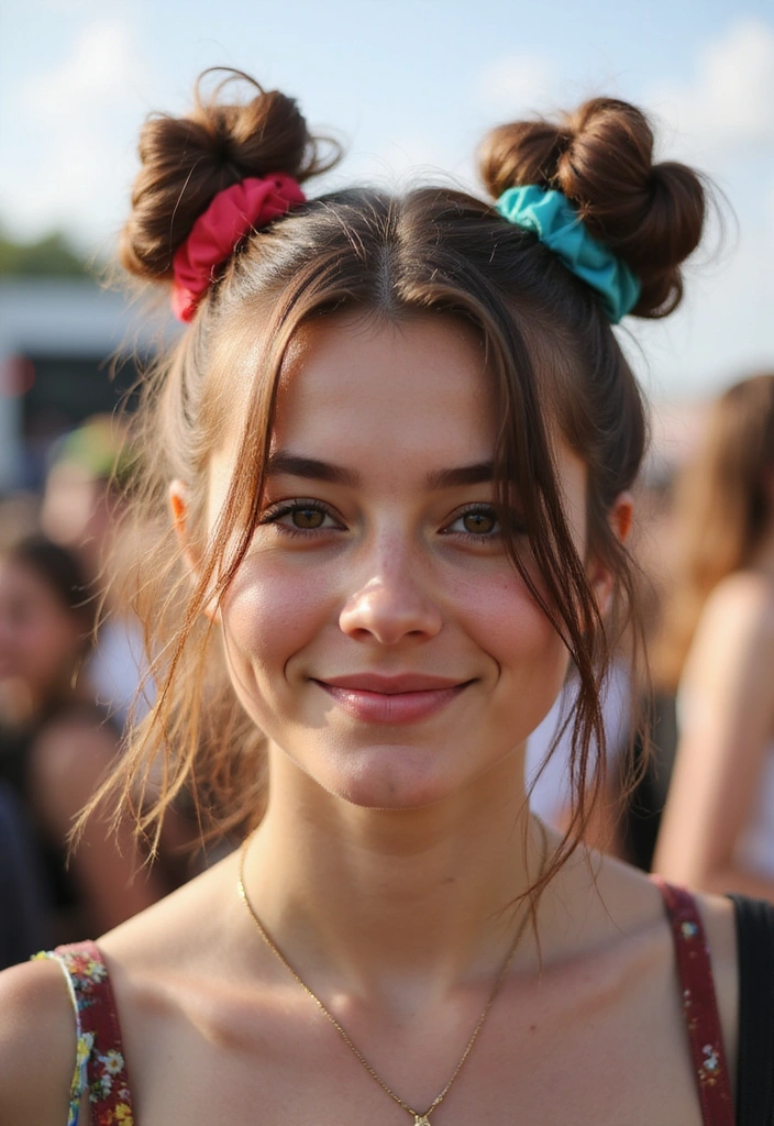 28 Cute Easy Hairstyles That'll Make You Look Fabulous in Minutes! - 8. Space Buns