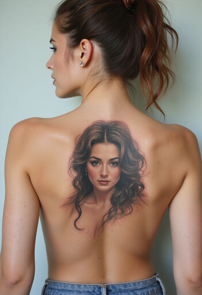 28 Lower Back Tattoos for Women That Are Bold and Beautiful! - 17. Vintage Portraits