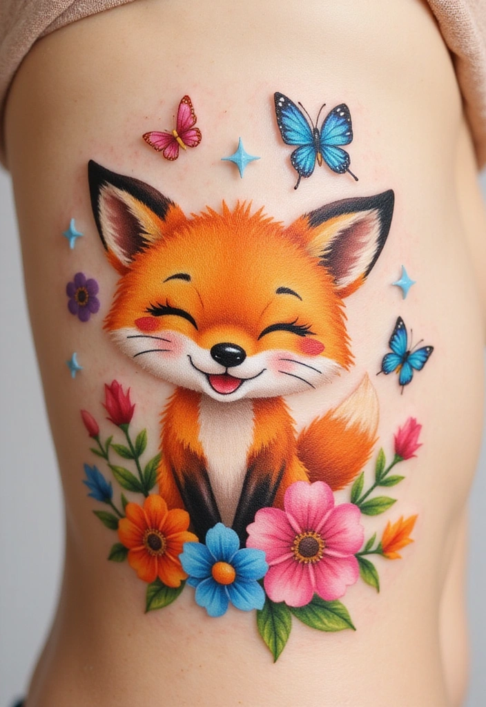 28 Lower Back Tattoos for Women That Are Bold and Beautiful! - 20. Whimsical Animals