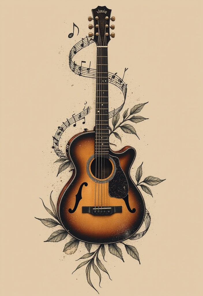 28 Lower Back Tattoos for Women That Are Bold and Beautiful! - 27. Music-Inspired Designs
