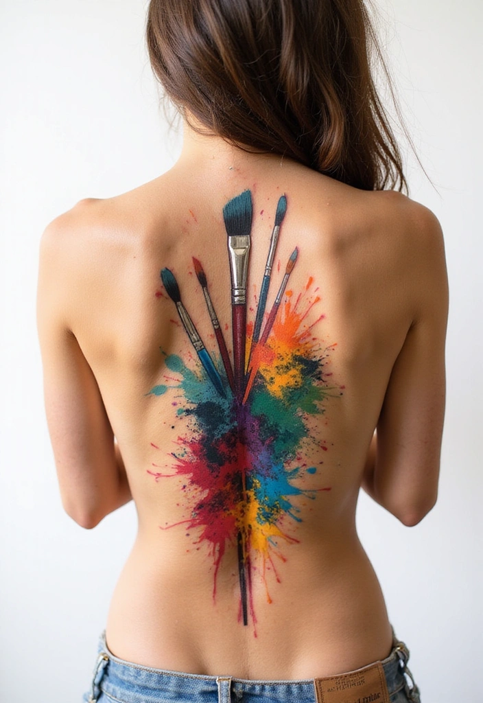 28 Lower Back Tattoos for Women That Are Bold and Beautiful! - 28. Artistic Expressions