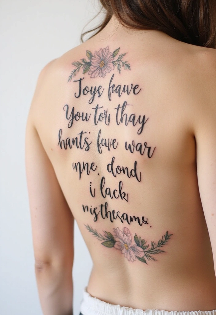 28 Lower Back Tattoos for Women That Are Bold and Beautiful! - 5. Inspirational Quotes