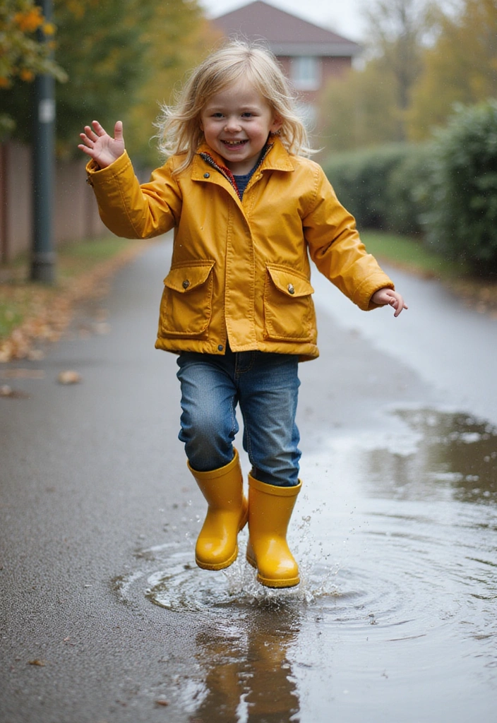 28 Primary Play Outfits That Pop With Bold, Happy Color - 20. Bright Yellow Rain Boots
