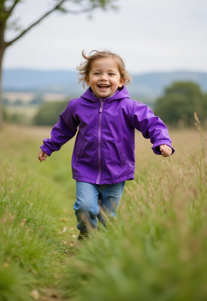 28 Primary Play Outfits That Pop With Bold, Happy Color - 26. Bright Purple Windbreaker