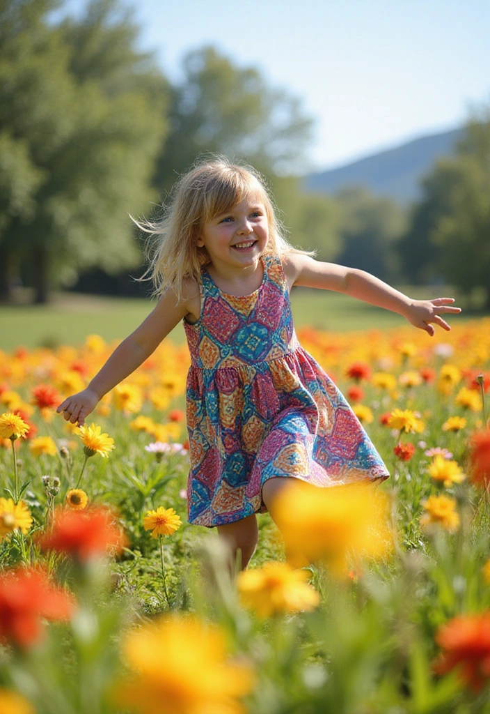 28 Primary Play Outfits That Pop With Bold, Happy Color - 27. Fun Geometric Print Dress