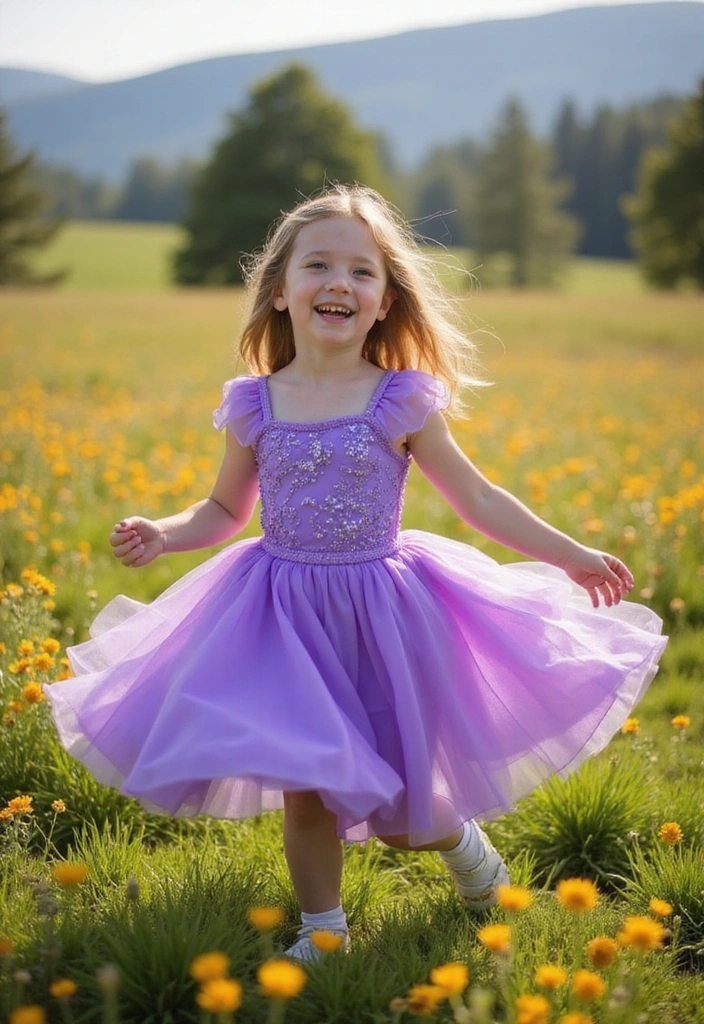 28 Primary Play Outfits That Pop With Bold, Happy Color - 4. Playful Purple Skater Dress