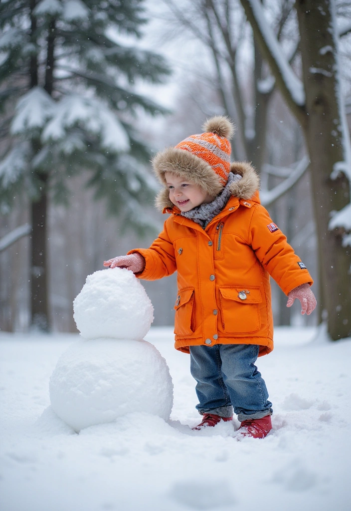 28 Primary Play Outfits That Pop With Bold, Happy Color - 5. Bright Orange Puffer Jacket
