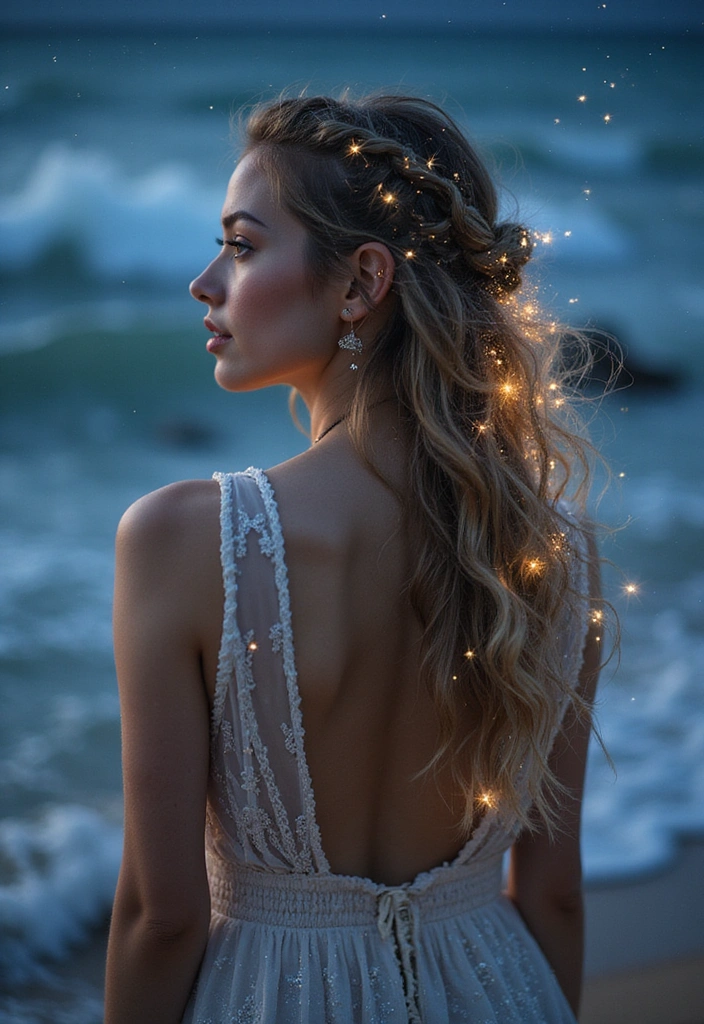 28 Sea Witchery Hairstyles That Channel the Ocean’s Dark Magic - 11. Celestial Waves