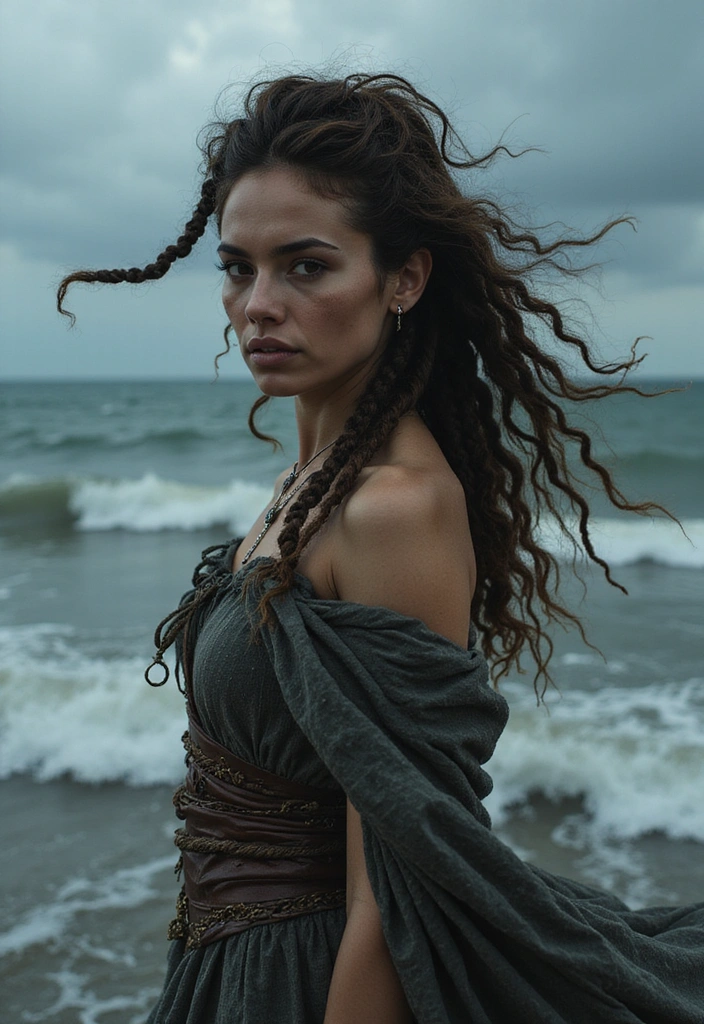 28 Sea Witchery Hairstyles That Channel the Ocean’s Dark Magic - 18. Tempestuous Fishtail Crown