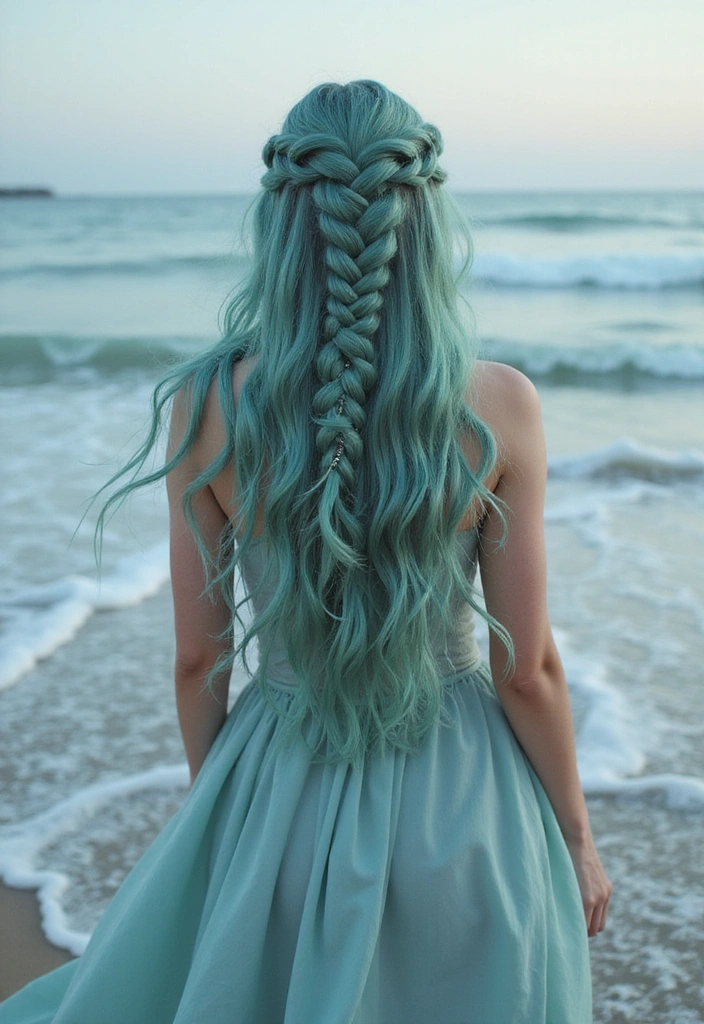 28 Sea Witchery Hairstyles That Channel the Ocean’s Dark Magic - 19. Ethereal Ocean Braid