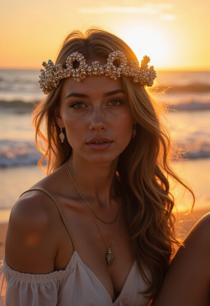 28 Sea Witchery Hairstyles That Channel the Ocean’s Dark Magic - 5. Shimmering Ocean Crown