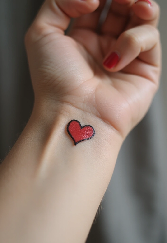 28 Small Hand Tattoos That Will Make You Want One Right Now! - 12. Heart and Love Symbols