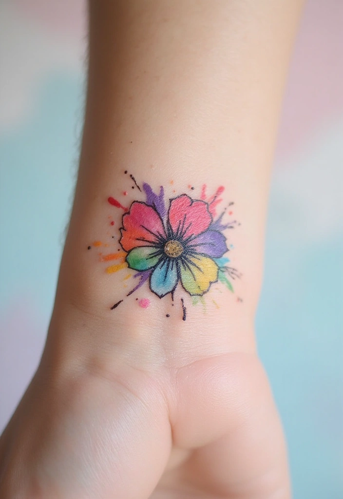 28 Small Hand Tattoos That Will Make You Want One Right Now! - 22. Watercolor Tattoos