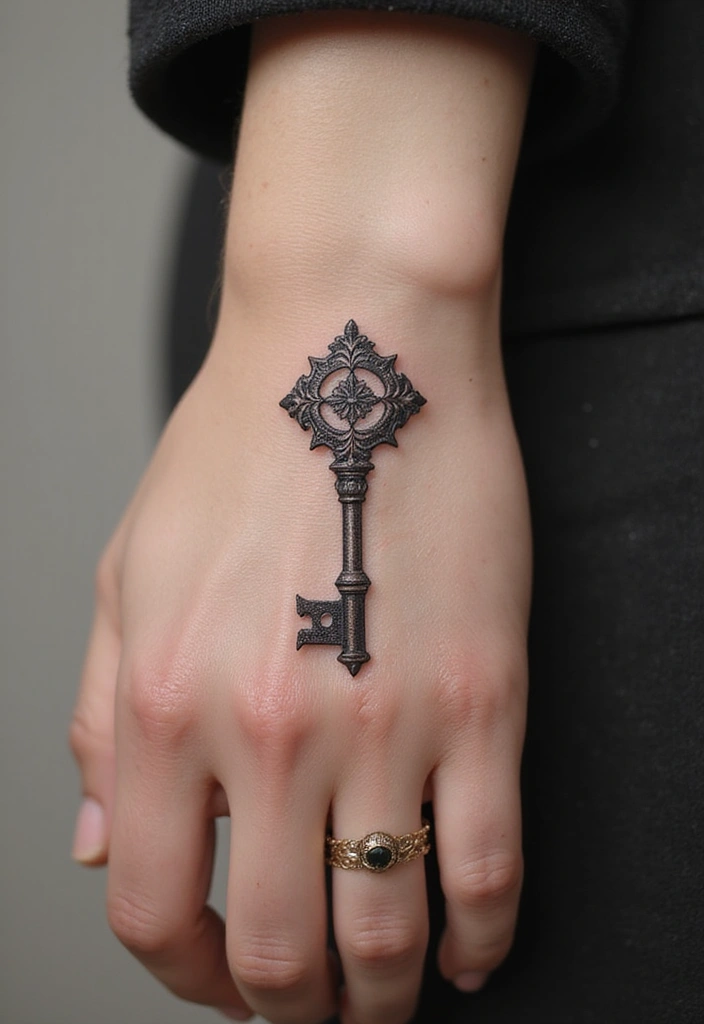 28 Small Hand Tattoos That Will Make You Want One Right Now! - 25. Symbolic Keys