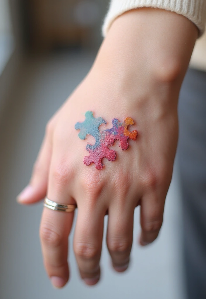 28 Small Hand Tattoos That Will Make You Want One Right Now! - 26. Puzzle Pieces