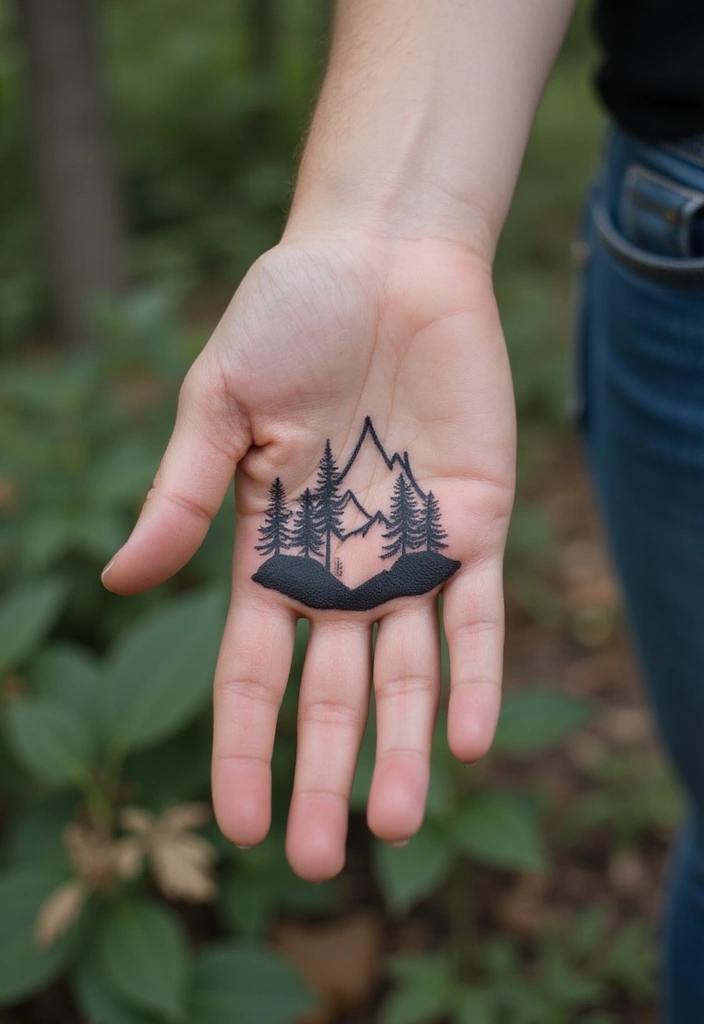 28 Small Hand Tattoos That Will Make You Want One Right Now! - 27. Nature Silhouettes