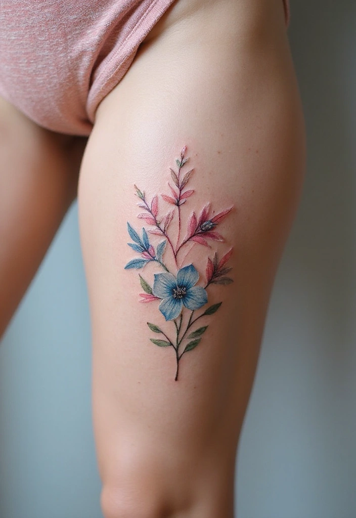 28 Thigh Tattoo Ideas for Women That Will Make You Want to Get Inked Right Now! - 1. Delicate Floral Patterns