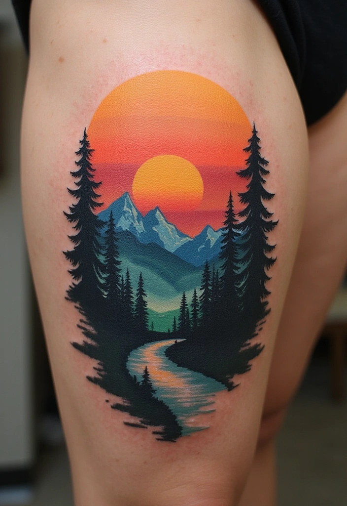 28 Thigh Tattoo Ideas for Women That Will Make You Want to Get Inked Right Now! - 4. Nature-Inspired Illustrations