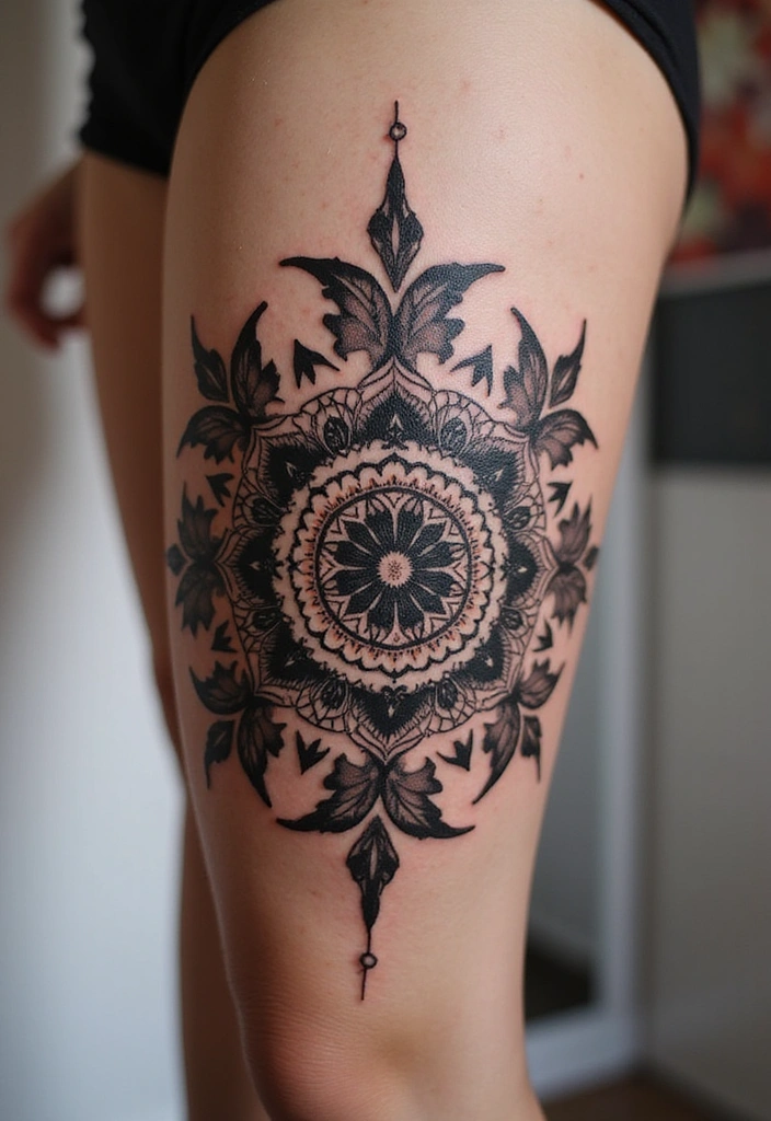 28 Thigh Tattoo Ideas for Women That Will Make You Want to Get Inked Right Now! - 6. Intricate Mandalas