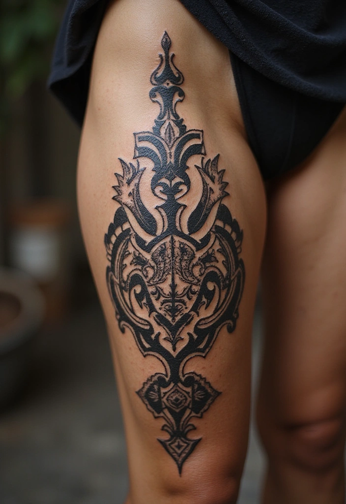 28 Thigh Tattoo Ideas for Women That Will Make You Want to Get Inked Right Now! - 8. Cultural Symbols