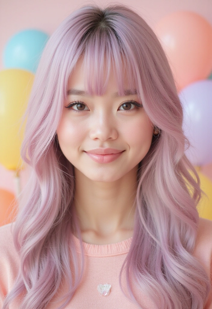 29 Chaos Cakes Hairstyles That Bring the Sweet, the Whimsy, the Wild - 14. Candy Floss Fringe