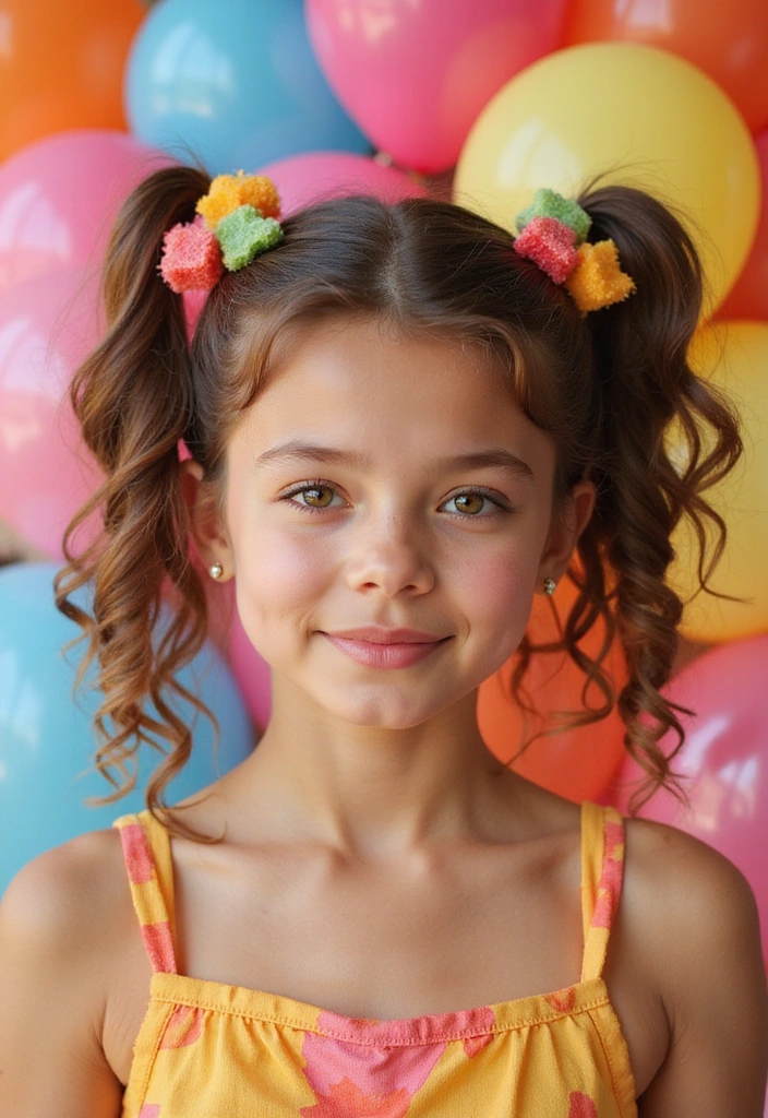 29 Chaos Cakes Hairstyles That Bring the Sweet, the Whimsy, the Wild - 16. Gummy Bear Pigtails
