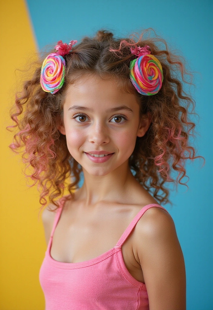 29 Chaos Cakes Hairstyles That Bring the Sweet, the Whimsy, the Wild - 7. Lollipop Locks