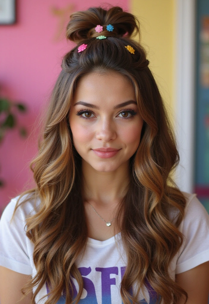 29 Rebel Floats Hair Trends for Rule Breakers & Vibe Makers - 8. Half-Up, Half-Down Styles