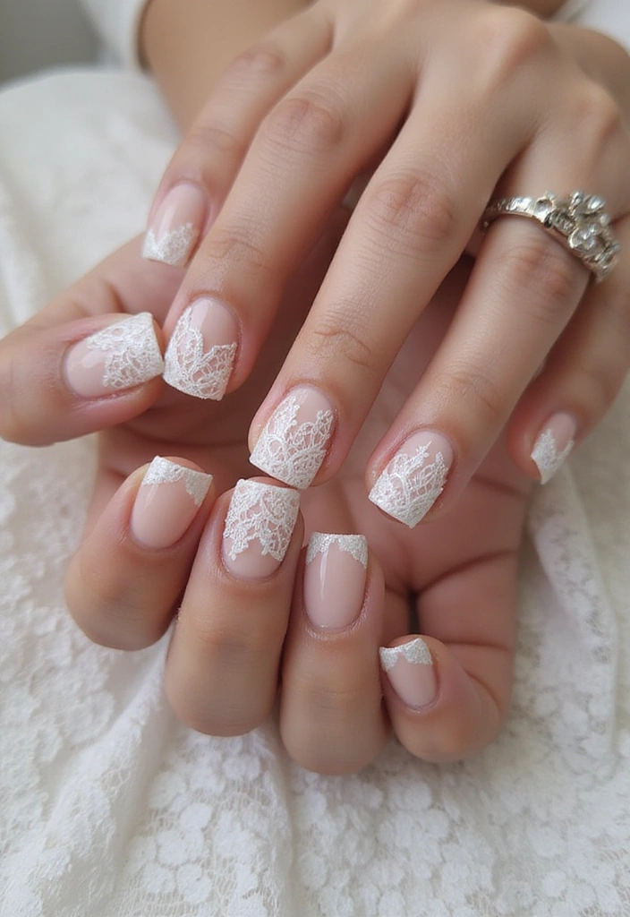 29 Surreal Soiree Nails That Look Like Dreams on Your Fingertips - 19. Vintage Lace Nails