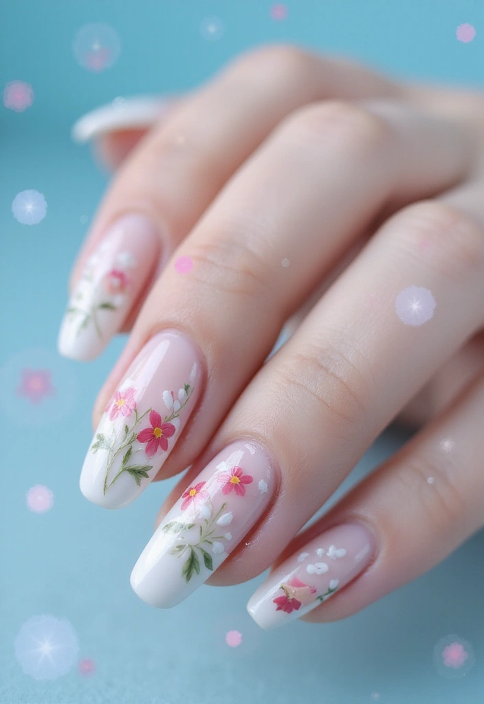 29 Surreal Soiree Nails That Look Like Dreams on Your Fingertips - 4. Whimsical Floral Fantasy