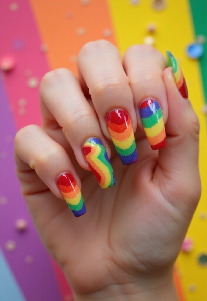 29 Surreal Soiree Nails That Look Like Dreams on Your Fingertips - 6. Enchanted Rainbow Nails