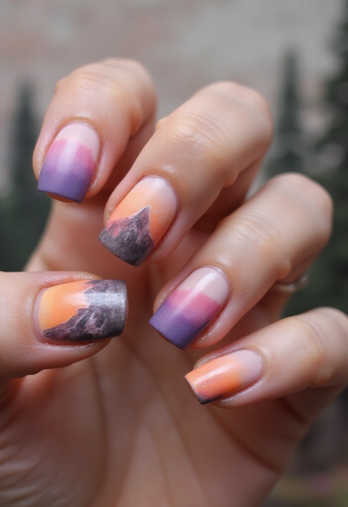 29 Surreal Soiree Nails That Look Like Dreams on Your Fingertips - 7. Surreal Landscape Nails