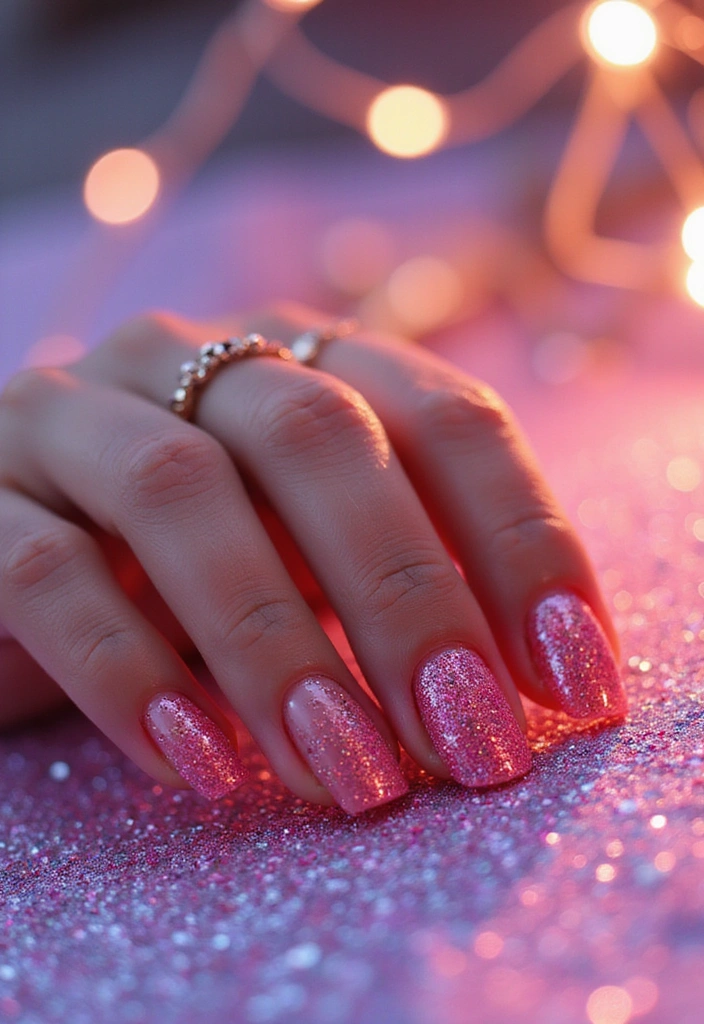 29 Terra Futura Nail Designs That Blend Nature and Neon - 12. Neon Glitter