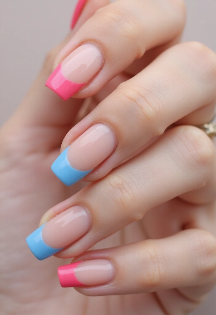 30 Aura Nail Styles That Will Leave You Feeling Radiant! - 10. Colorful French Tips