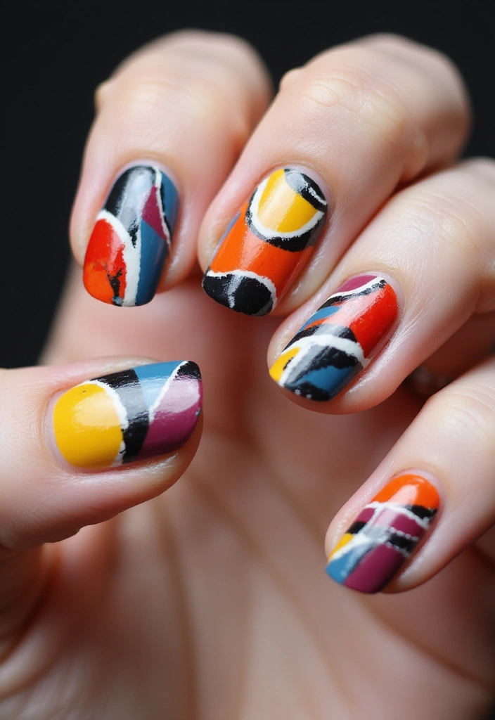 30 Aura Nail Styles That Will Leave You Feeling Radiant! - 11. Abstract Art