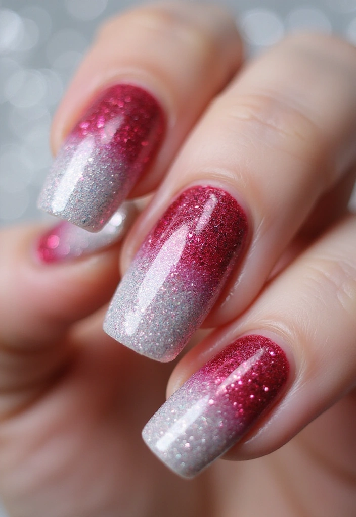 30 Aura Nail Styles That Will Leave You Feeling Radiant! - 14. Gradient Glitter