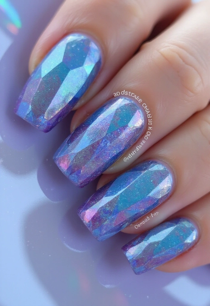 30 Aura Nail Styles That Will Leave You Feeling Radiant! - 16. Crystal Cove