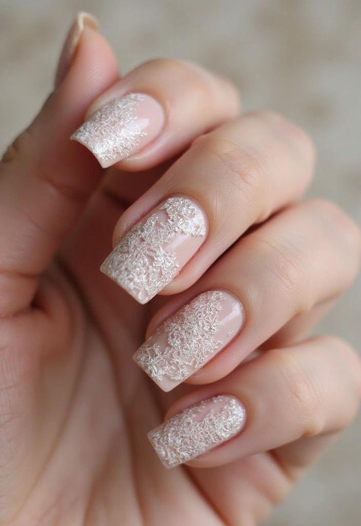 30 Aura Nail Styles That Will Leave You Feeling Radiant! - 20. Elegant Lace