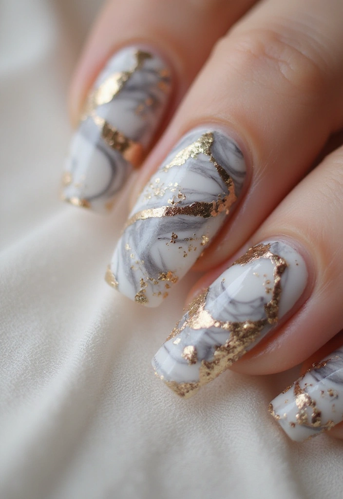 30 Aura Nail Styles That Will Leave You Feeling Radiant! - 7. Marble Magic