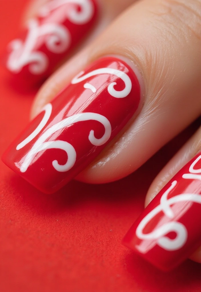 30 Cherry Coded Nail Inspo That’s Juicy, Glossy, and Playful - 10. Cherry Swirls and Twirls