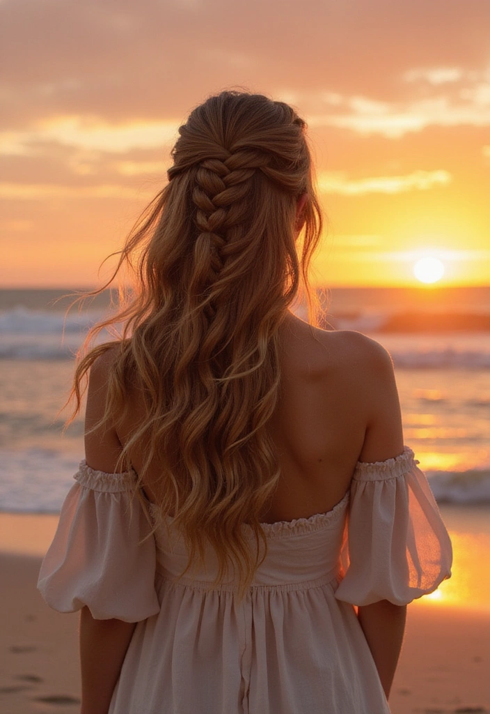 30 Trendy Hairstyles That Look Fabulous and Are Super Simple (Watch Out for #10!) - 18. Romantic Waterfall Braid
