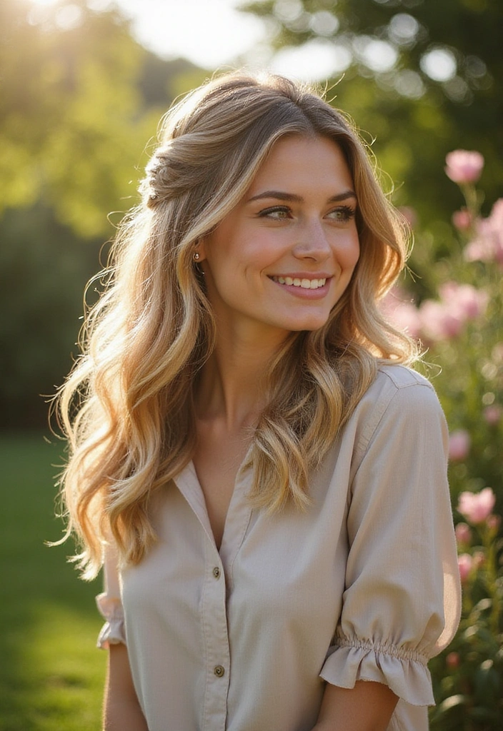 30 Trendy Hairstyles That Look Fabulous and Are Super Simple (Watch Out for #10!) - 5. Half-Up, Half-Down Twist