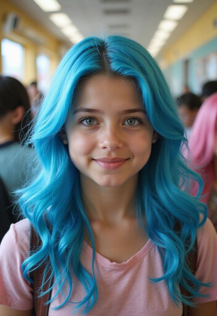 30 Youthful and Stylish Hairstyles for School That Are Super Easy! - 11. Bright and Bold Hair Colors