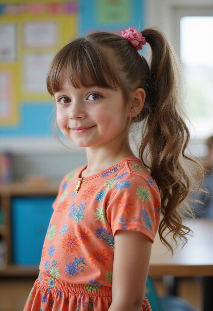30 Youthful and Stylish Hairstyles for School That Are Super Easy! - 22. Charming Side Ponytail