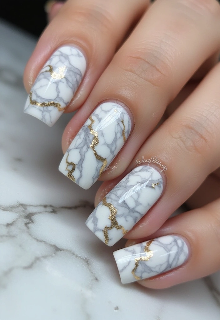 32 Trendy Spring Nails for 2025 That Will Transform Your Look Instantly! - 11. Marble Effect